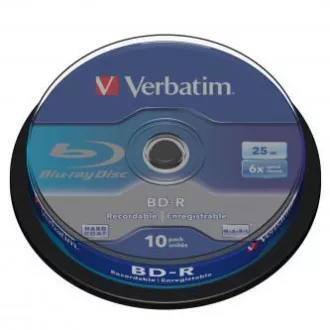 Verbatim BD-R, Single Layer 25GB, cake box, 43742, 6x, 10-pack, pre archiváciu dať