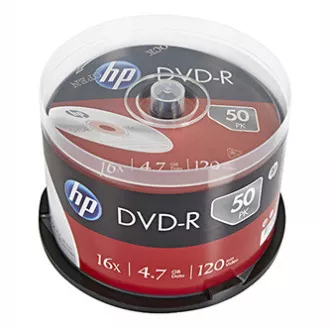HP DVD-R, DME00025-3, 69316, 4.7GB, 16x, spindle, 50-pack, bez možnosti potlače, 12cm, pre archiváciu dať HP DVD-R, DME00025-3, 69316, 4.7GB, 16x, spindle, 50-pack, bez možnosti potlače, 12cm, pre archiváciu dať