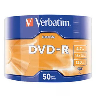 Verbatim DVD-R, Matt Silver, 43791, 4.7GB, 16x, wrap, 50-pack, bez možnosti potlače, 12cm, pre archiváciu dať Verbatim DVD-R, Matt Silver, 43791, 4.7GB, 16x, wrap, 50-pack, bez možnosti potlače, 12cm, pre archiváciu dať