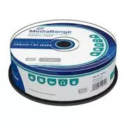 Mediarange DVD+R, MR469, 8.5GB, 8x, cake box, 25-pack, bez možnosti potlače, 12cm, Double Layer, pre archiváciu dať