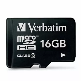 Verbatim pamäťová karta Micro Secure Digital Card Premium, 16 GB, micro SDHC, 44010, UHS-I U1 (Class 10) Verbatim pamäťová karta Micro Secure Digital Card Premium, 16 GB, micro SDHC, 44010, UHS-I U1 (Class 10)