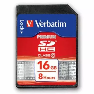 Verbatim Secure Digital Card Premium U1, 16GB, SDHC, 43962, UHS-I U1 (Class 10) Verbatim Secure Digital Card Premium U1, 16GB, SDHC, 43962, UHS-I U1 (Class 10)