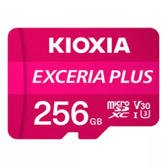 Kioxia Pamäťová karta Exceria Plus (M303), 256GB, microSDXC, LMPL1M256GG2, UHS-I U3 (Class 10), DOPRODEJ Kioxia Pamäťová karta Exceria Plus (M303), 256GB, microSDXC, LMPL1M256GG2, UHS-I U3 (Class 10), DOPRODEJ