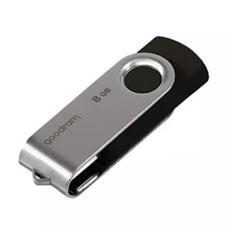 Goodram USB flash disk, USB 2.0, 8GB, UTS2, čierny, UTS2-0080K0R11, USB A, s otočnou krytkou