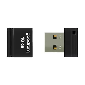 Goodram USB flash disk, USB 2.0, 16GB, UPI2, čierny, UPI2-0160K0R11, USB A, s krytkou