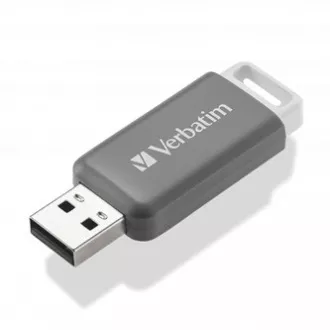 Verbatim USB flash disk, USB 2.0, 128GB, DataBar, šedý, 49456, pre archiváciu dať