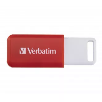 Verbatim USB flash disk, USB 2.0, 16GB, DataBar, červený, 49453, pre archiváciu dať