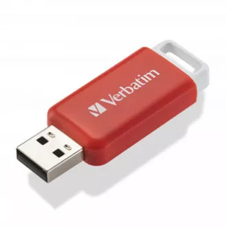 Verbatim USB flash disk, USB 2.0, 16GB, DataBar, červený, 49453, pre archiváciu dať