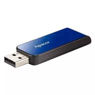 Apacer USB flash disk, USB 2.0, 32GB, AH334, modrý, AP32GAH334U-1, USB A, s výsuvným konektorom