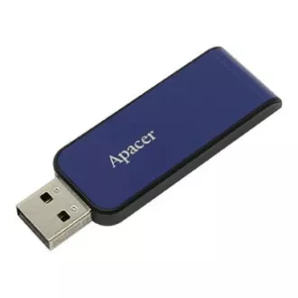 Apacer USB flash disk, USB 2.0, 32GB, AH334, modrý, AP32GAH334U-1, USB A, s výsuvným konektorom