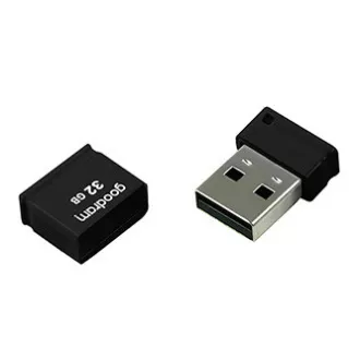 Goodram USB flash disk, USB 2.0, 32GB, UPI2, čierny, UPI2-0320K0R11, USB A, s krytkou