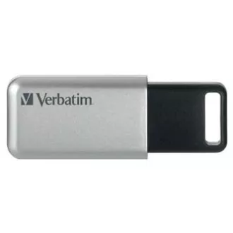 Verbatim USB flash disk, USB 3.0, 32GB, Secure Pro, Store N Go, strieborný, 98665, USB A, AES 256-bit šifrovanie