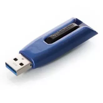Verbatim USB flash disk, USB 3.0, 32 GB, V3 MAX, Store N Go, modrý, 49806, USB A, s výsuvným konektorom