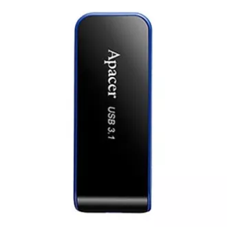 Apacer USB flash disk, USB 3.0, 64GB, AH356, čierny, AP64GAH356B-1, USB A, s výsuvným konektorom