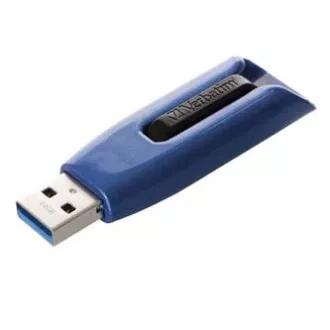 Verbatim USB flash disk, USB 3.0, 64 GB, V3 MAX, Store N Go, modrý, 49807, USB A, s výsuvným konektorom