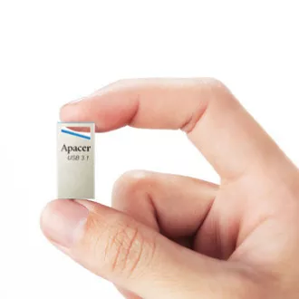 Apacer USB flash disk, USB 3.0, 128GB, AH155, strieborný, AP128GAH155U-1, USB A, s poutkom