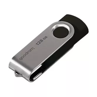 Goodram USB flash disk, USB 2.0, 128GB, UTS2, čierny, UTS2-1280K0R11, USB A, s otočnou krytkou
