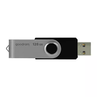 Goodram USB flash disk, USB 2.0, 128GB, UTS2, čierny, UTS2-1280K0R11, USB A, s otočnou krytkou