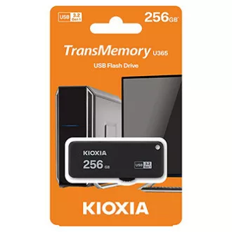 Kioxia USB flash disk, USB 3.0, 256GB, Yamabiko U365, Yamabiko U365, čierny, LU365K256GG4
