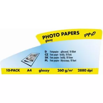 Logo 16066, foto papier, lesklý, biely, A4, 260 g/m2, 2880dpi, 10 ks, inkoustový