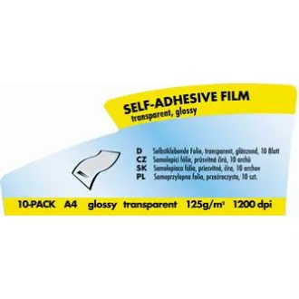 Logo samolepiaca fólia, číra, lesklá, priehľadná, A4, 125 g/m2, 1200dpi, 10 listov, pre laserové tlačiarne, L Logo samolepiaca fólia, číra, lesklá, priehľadná, A4, 125 g/m2, 1200dpi, 10 listov, pre laserové tlačiarne, L