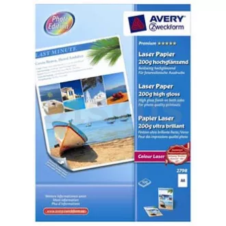 Avery Zweckform Premium Laser Paper, 2798, foto papier, vysoko lesklý, biely, A4, 200 g/m2, 100 ks, laserový Avery Zweckform Premium Laser Paper, 2798, foto papier, vysoko lesklý, biely, A4, 200 g/m2, 100 ks, laserový