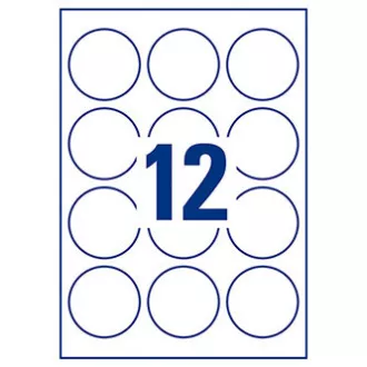 Avery Zweckform etikety 60mm, A4, biele, 12 etiket, balené po 10 ks, L3416-10, pre laserové a inkoustové tlačiarne, kopírky