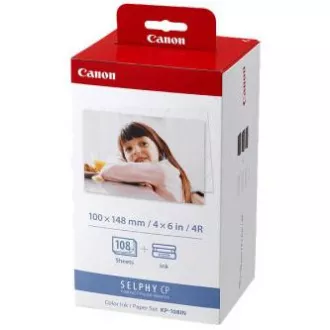 Canon Color Ink Paper Set, KP108IN, KP-108IN, foto papier, 3 balenia KP36IN typ lesklý, 3115B001, biely, CP100, 220, 300, 330, 400 Canon Color Ink Paper Set, KP108IN, KP-108IN, foto papier, 3 balenia KP36IN typ lesklý, 3115B001, biely, CP100, 220, 300, 330, 400