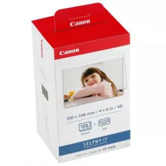Canon Color Ink Paper Set, KP108IN, KP-108IN, foto papier, 3 balenia KP36IN typ lesklý, 3115B001, biely, CP100, 220, 300, 330, 400 Canon Color Ink Paper Set, KP108IN, KP-108IN, foto papier, 3 balenia KP36IN typ lesklý, 3115B001, biely, CP100, 220, 300, 330, 400