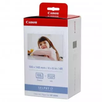 Canon Color Ink Paper Set, KP108IN, KP-108IN, foto papier, 3 balenia KP36IN typ lesklý, 3115B001, biely, CP100, 220, 300, 330, 400 Canon Color Ink Paper Set, KP108IN, KP-108IN, foto papier, 3 balenia KP36IN typ lesklý, 3115B001, biely, CP100, 220, 300, 330, 400