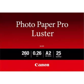 Canon LU-101 Photo Paper Pro Luster, LU-101, foto papier, lesklý, 6211B026, biely, A2, 16.54x23.39", 260 g/m2, 25 ks, atramentový