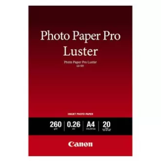 Canon Photo Paper Pro Luster, LU-101, foto papier, lesklý, 6211B006, biely, A4, 260 g/m2, 20 ks, inkoustový Canon Photo Paper Pro Luster, LU-101, foto papier, lesklý, 6211B006, biely, A4, 260 g/m2, 20 ks, inkoustový