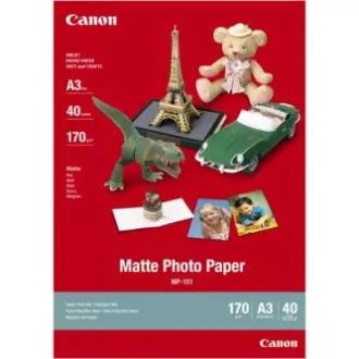 Canon Matte Photo Paper, MP-101 A3, foto papier, matný, 7981A008, biely, A3, 170 g/m2, 40 ks, inkoustový