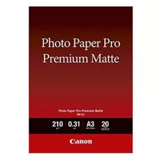 Canon Photo paper premium matte, PM-101, foto papier, matný, 8657B006, biely, A3, 210 g/m2, 20 ks, inkoustový Canon Photo paper premium matte, PM-101, foto papier, matný, 8657B006, biely, A3, 210 g/m2, 20 ks, inkoustový