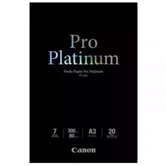 Canon Photo Paper Pro Platinum, PT-101 A3, fotopapier, lesklý, 2768B017, biely, A3, 300 g/m2, 20 ks, inkoustový