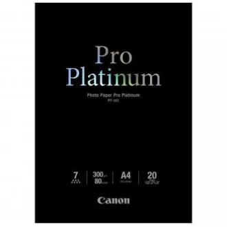 Canon Photo Paper Pro Platinum, PT-101 A4, fotopapier, lesklý, 2768B016, biely, A4, 300 g/m2, 20 ks, inkoustový