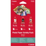 Canon Photo Paper Variety Pack VP-101, VP-101, foto papier, 5x PP201, 5x SG201, 10x GP501 typ lesklý, 0775B078, biely, 10x15cm, 4x6"