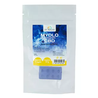 Mýdlo tuhé s obsahom CBD, 17g, kvetinová, s antioxidantami, Dr. Natural, DOPREDAJ