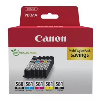 Farba do tlačiarne Canon PGI-580 (2078C008) - cartridge, black + color (čierna + farebná)