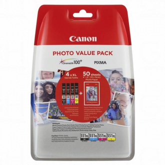 Canon CLI-551-XL (6443B006) - cartridge, black + color (čierna + farebná)