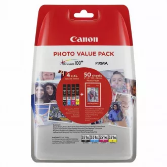 Farba do tlačiarne Canon CLI-551-XL (6443B006) - cartridge, black + color (čierna + farebná)