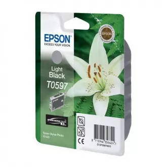 Farba do tlačiarne Epson T0597 (C13T05974010) - cartridge, light black (svetlo čierna) Farba do tlačiarne Epson T0597 (C13T05974010) - cartridge, light black (svetlo čierna)