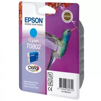 Farba do tlačiarne Epson T0802 (C13T08024011) - cartridge, cyan (azúrová)