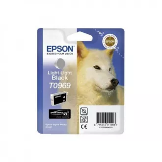 Farba do tlačiarne Epson T0969 (C13T09694010) - cartridge, light light black (svetlo svetlo čierna) Farba do tlačiarne Epson T0969 (C13T09694010) - cartridge, light light black (svetlo svetlo čierna)