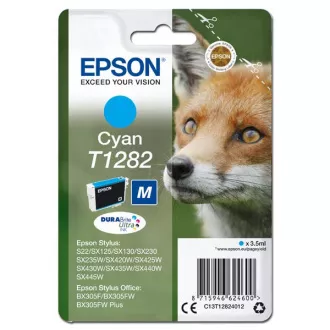 Farba do tlačiarne Epson T1282 (C13T12824012) - cartridge, cyan (azúrová)