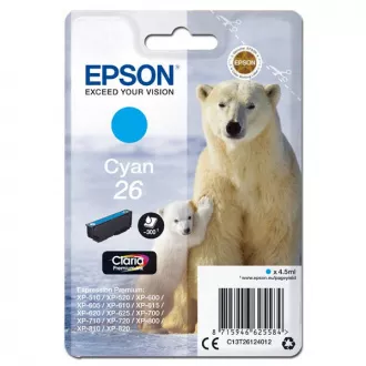 Farba do tlačiarne Epson T2612 (C13T26124012) - cartridge, cyan (azúrová)