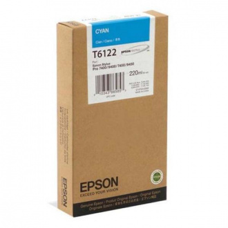 Epson T6122 (C13T612200) - cartridge, cyan (azúrová)