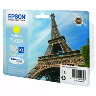 Farba do tlačiarne Epson T7024 (C13T70244010) - cartridge, yellow (žltá) Farba do tlačiarne Epson T7024 (C13T70244010) - cartridge, yellow (žltá)
