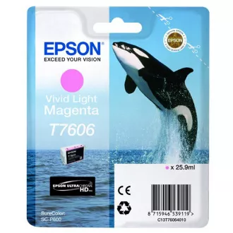 Farba do tlačiarne Epson T7606 (C13T76064010) - cartridge, light magenta (svetlo purpurová) Farba do tlačiarne Epson T7606 (C13T76064010) - cartridge, light magenta (svetlo purpurová)