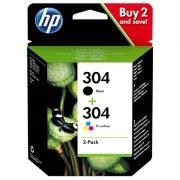 Farba do tlačiarne HP 304 (3JB05AE) - cartridge, black + color (čierna + farebná)
